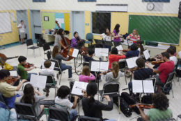 Students Playing Music